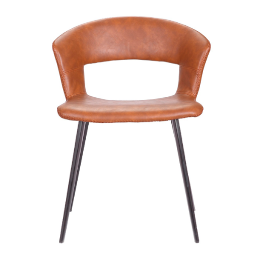 Freya Spisestol Cognac Kunstlæder Moderne Varm
