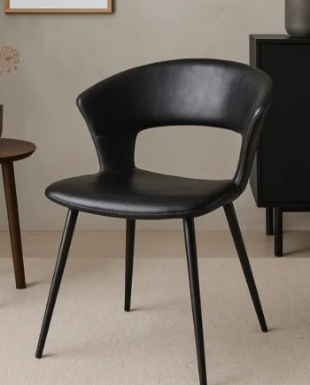 Freya Spisestol Sort Kunstlæder  Moderne   Robust