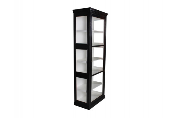 Fur Vitrineskab 212x84x44 Sort Hvid