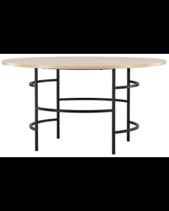Hagen Rundt Spisebord Metal Mdf H74 ø140 Sort Hvidpudset