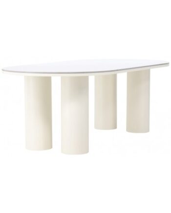 Havsten Ovalt Spisebord Mdf H75 B220 D110 Beige Grå