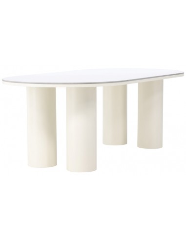 Havsten Ovalt Spisebord Mdf H75 B220 D110 Beige Grå