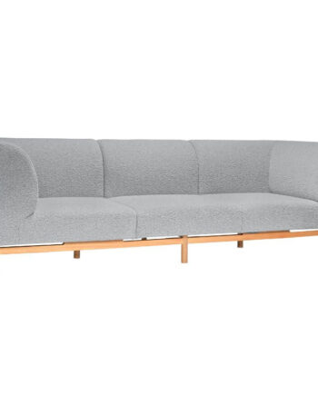 Hbsch Moment Personers Sofa Egetræ Grå Polsterstof 257x89x80