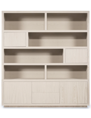 Helsinki Vitrineskab Egetræ H220 B200 Taupe