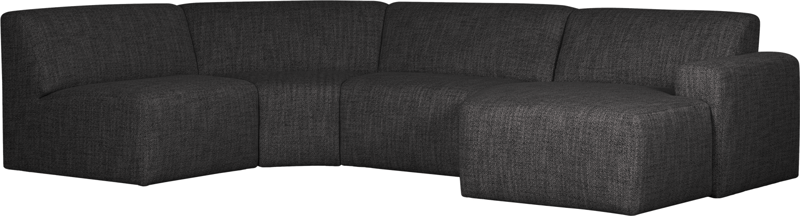 Hjørnesofa Avelon Fra Woood Antracit Modulopbygget Formet Sofa Slidstærk Polyester 315x205