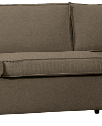 Hjørnesofa Højrevendt Woood Freek Mørkt Sand Komfortabel Sofa Vævet Polyester