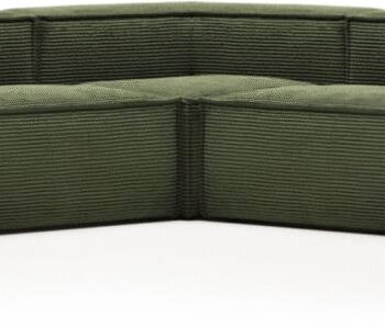 Hjørnesofa Kave Home Blok Sofa 320x320 Grøn Stof