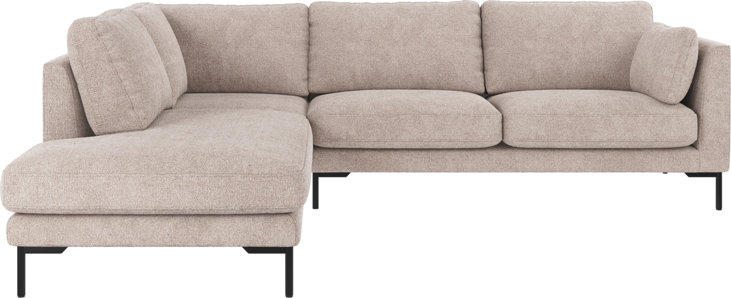 Hjørnesofa Rowico Corwin Venstrevendt Sofa Lysegrå Greg Polyster Metalben 266x226