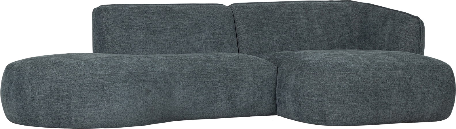 Hjørnesofa Sofa Højrevendt Woood Polly Blå Grøn Polyester 278x150
