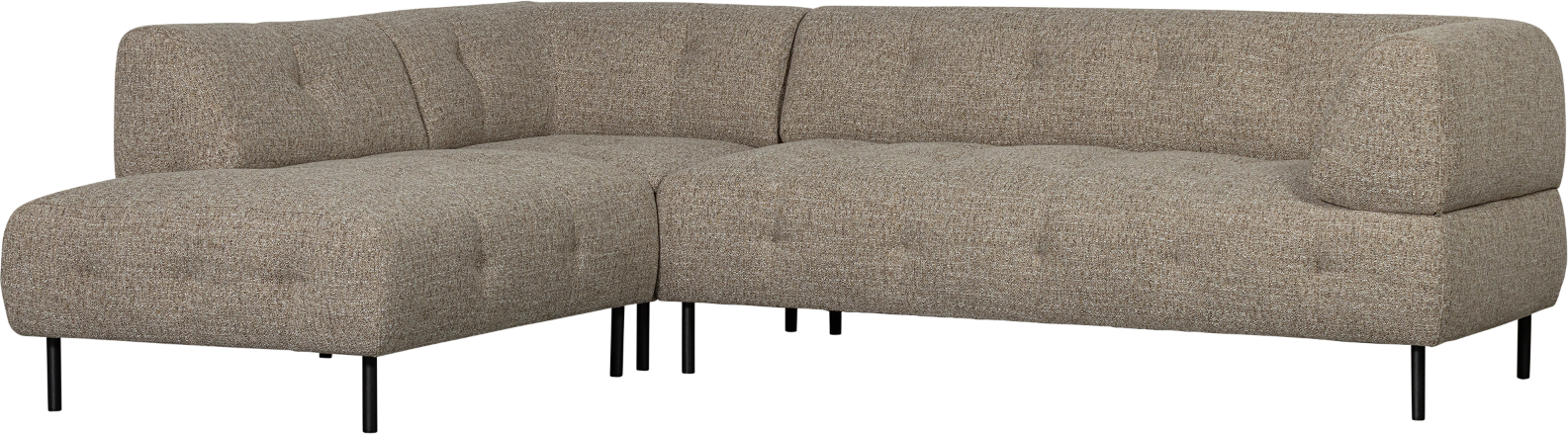 Hjørnesofa Venstrevendt Woood Lloyd Sofa Brun Groftvævet Polyester 205x267