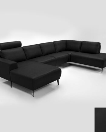 Hjort Knudsen Napoli Sofa Semianilin Læder Semianalin 374 Black