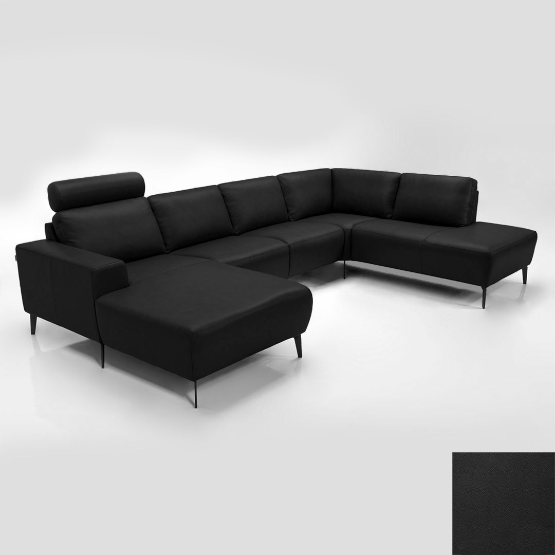 Hjort Knudsen Napoli Sofa Semianilin Læder Semianalin 374 Black