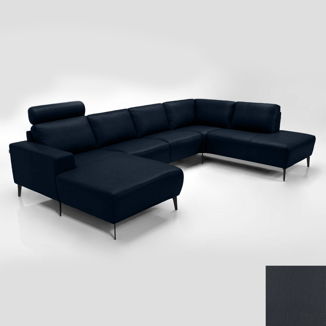 Hjort Knudsen Napoli Sofa Semianilin Læder Semianalin 316 Blue