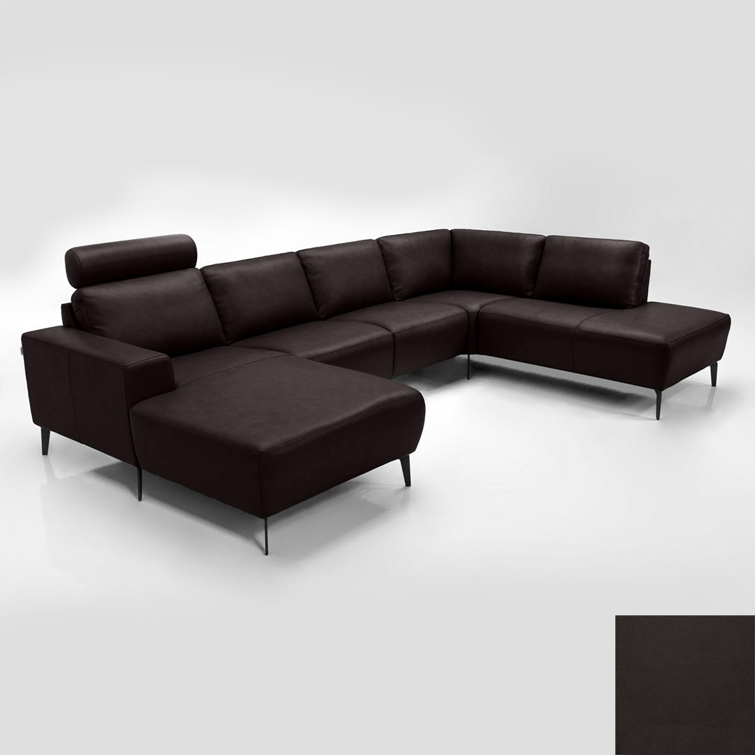 Hjort Knudsen Napoli Sofa Semianilin Læder Semianalin 385 Dark Brown