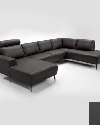 Hjort Knudsen Napoli Sofa Semianilin Læder Semianalin 375 Grey
