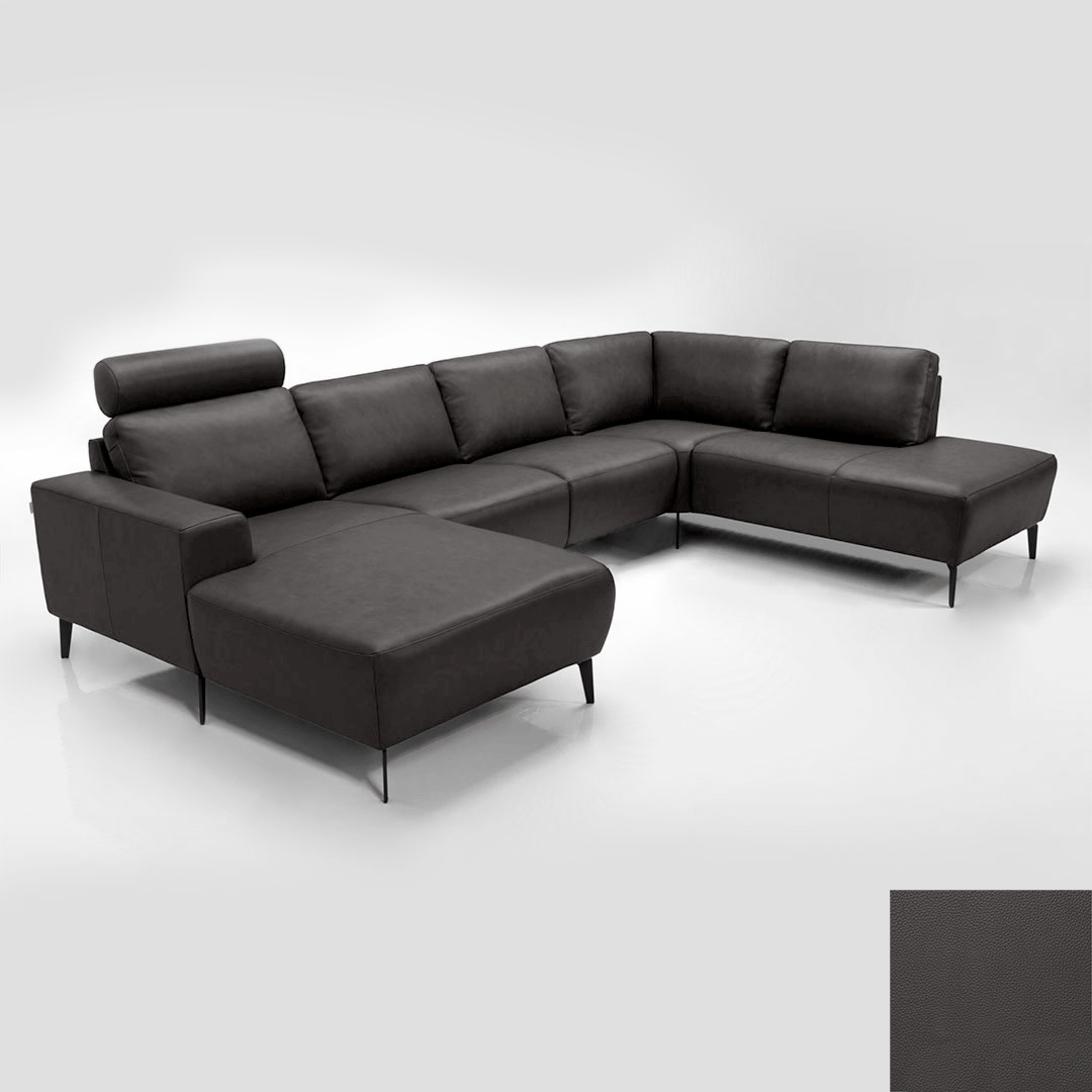 Hjort Knudsen Napoli Sofa Semianilin Læder Semianalin 375 Grey