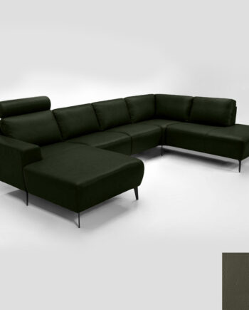 Hjort Knudsen Napoli Sofa Semianilin Læder Semianalin 314 Hunter