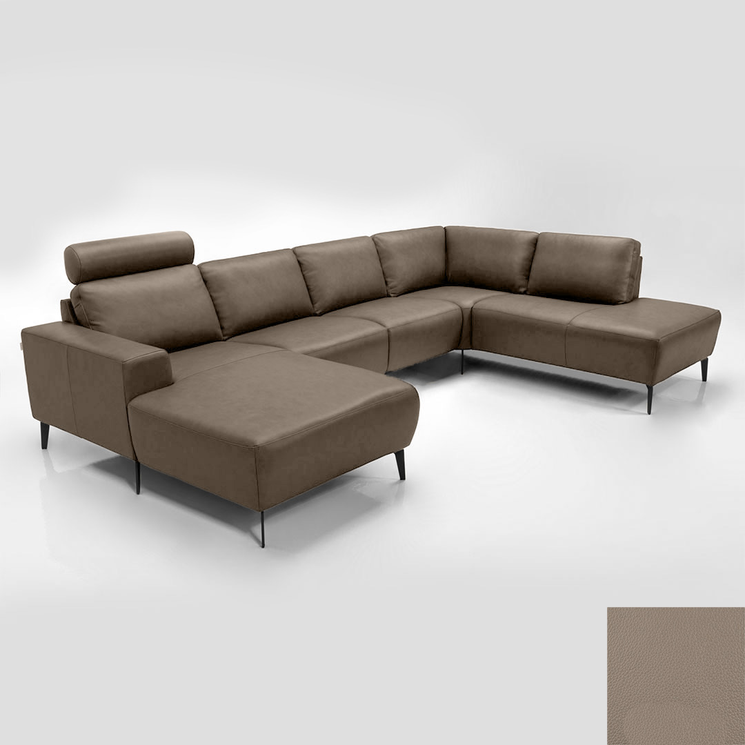 Hjort Knudsen Napoli Sofa Semianilin Læder Semianalin 312 Khaki