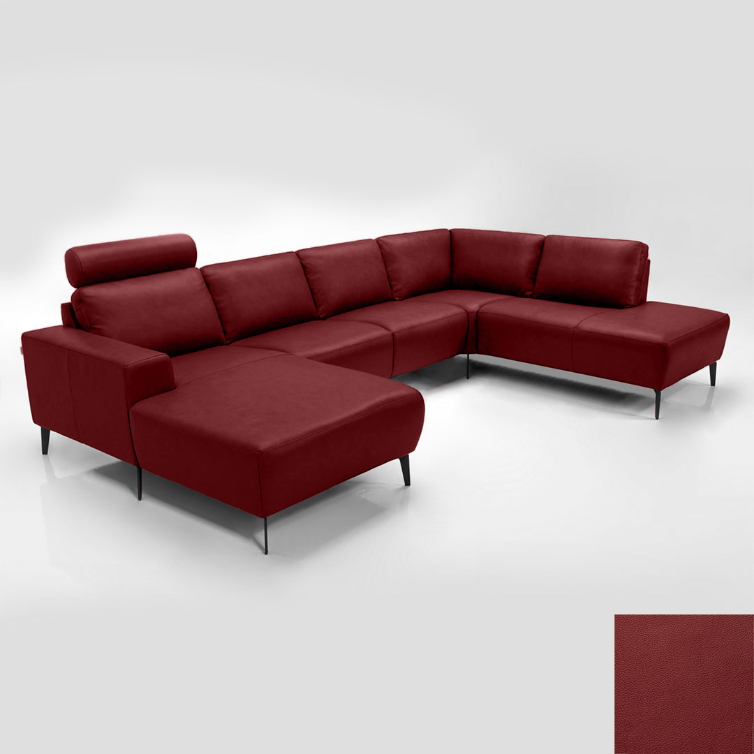 Hjort Knudsen Napoli Sofa Semianilin Læder Semianalin 315 Red