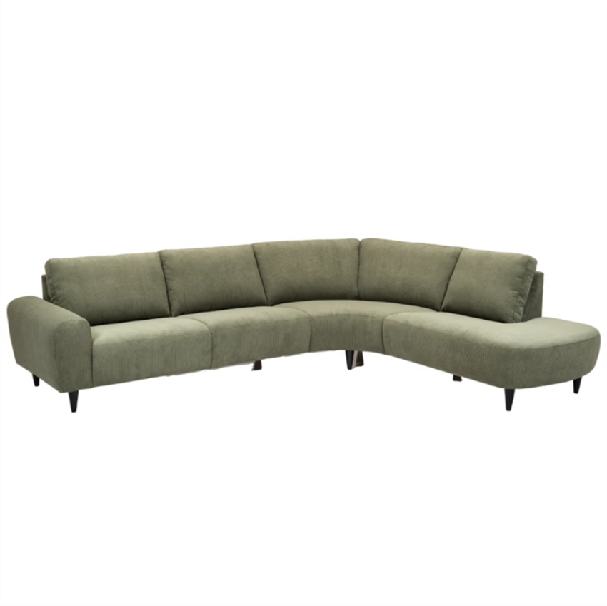 Højrevendt Open End Sofa  Hals Sofa Mørkegrøn Stof
