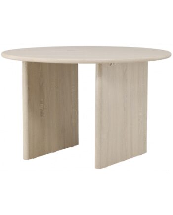 Holmen Rundt Spisebord Mdf H75 ø120 Hvidtet Natur