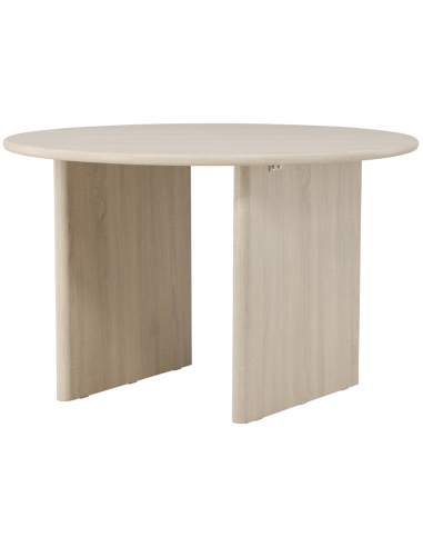 Holmen Rundt Spisebord Mdf H75 ø120 Hvidtet Natur