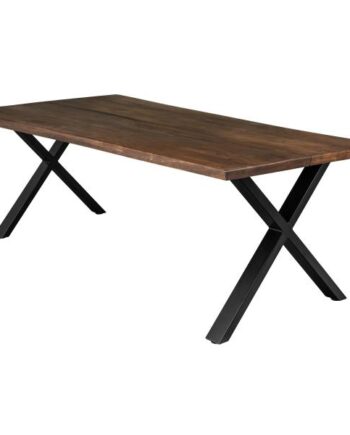 Homeville Firenze Med Krydsben 220x95x74cm Smoked Sort 220x95x74cm