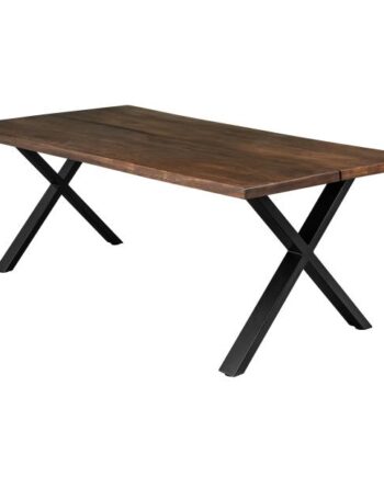 Homeville Firenze Med Krydsben 200x95x74cm Smoked Sort 200x95x74cm