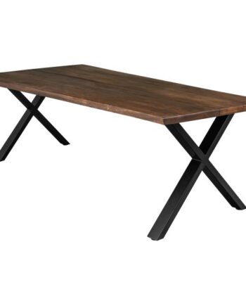 Homeville Firenze Med Krydsben 240x95x74cm Smoked Sort 240x95x74cm
