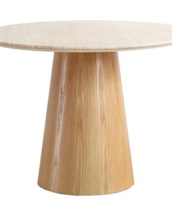 Homeville Saline Spisebord Marmor Træ Natur 100x100x76cm