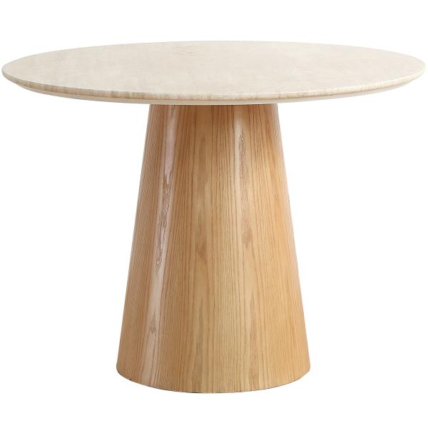 Homeville Saline Spisebord Marmor Træ Natur 100x100x76cm
