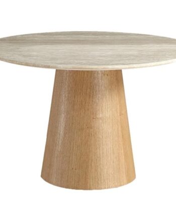 Saline Spisebord Marmor Træ Natur 120x120x76cm