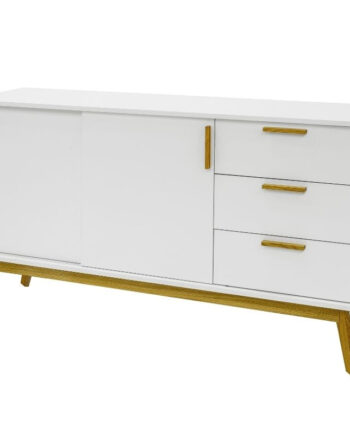 Hvid Woodman Kensal Skænk Med Skydelåger 149x40x80