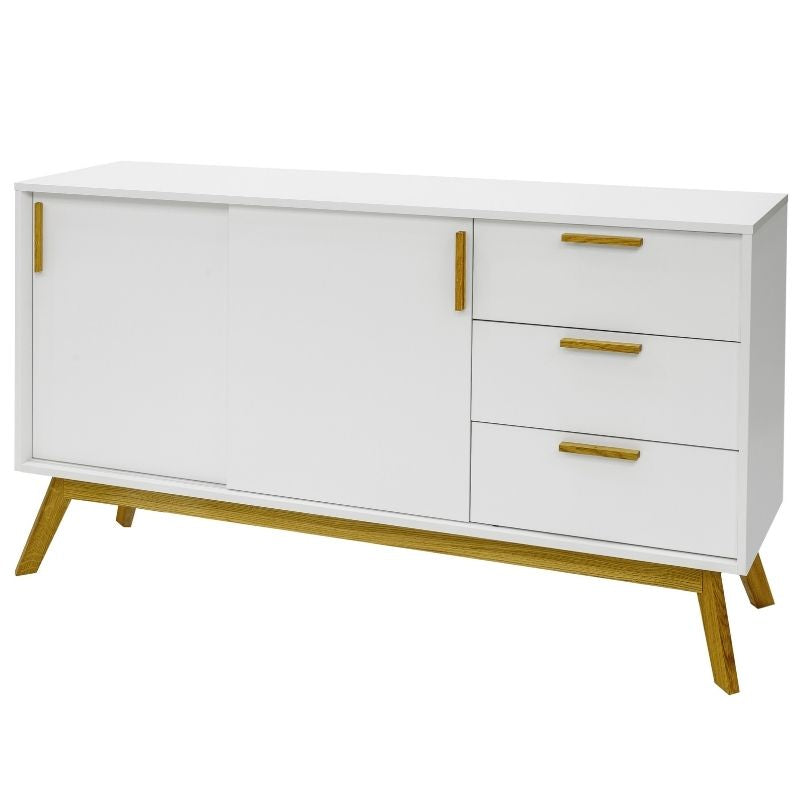 Hvid Woodman Kensal Skænk Med Skydelåger 149x40x80