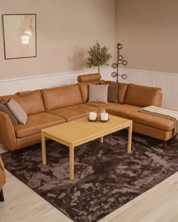 Jakob Sofa Med Chaiselong Højrevendt Sofa Cognac