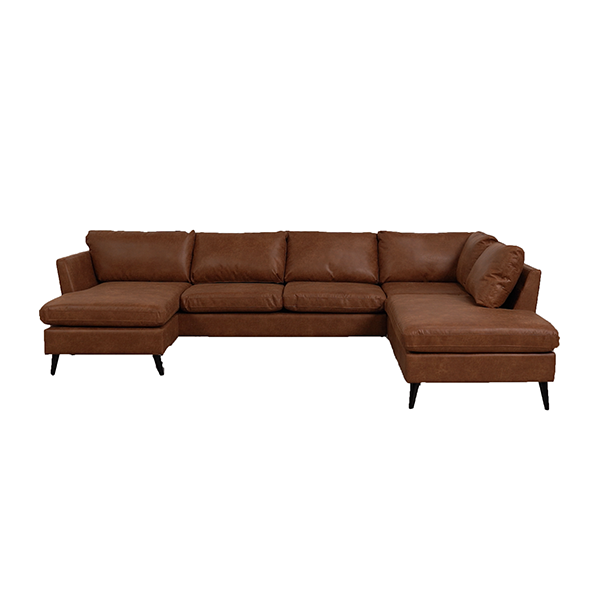 Jakob Sofa Med Venstrevendt Chaiselong Cognac