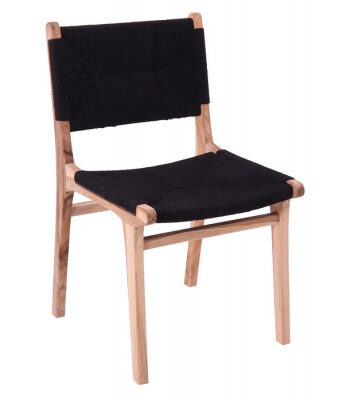 Jenny Spisestol Teak Flet Sort