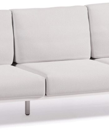 Kave Home Comova Udendørs Personers Sofa Hvid Aluminium Med Vand Resistent Crevin Hynder