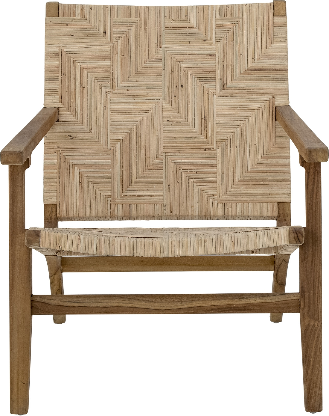 Lænestol Creative Collection Mills Teaktræ Rattan Brun H77b63l76