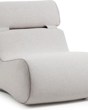 Lænestol Kave Home Club Beige Stof Ergonomisk Pletbestandig Moderne Lounge Stol
