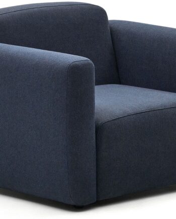 Lænestol Kave Home Neom Blå Tekstil Loungestol Modulær Nordisk Design H78xb89xl113