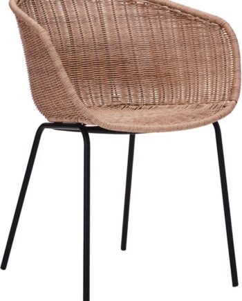 Lænestol Loungestol House Doctor Hapur Naturfarvet Flet Jern H78 B49 D58