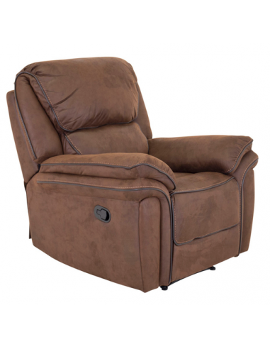 Lænestol Med Vippefunktion Microfiber H96 Brun
