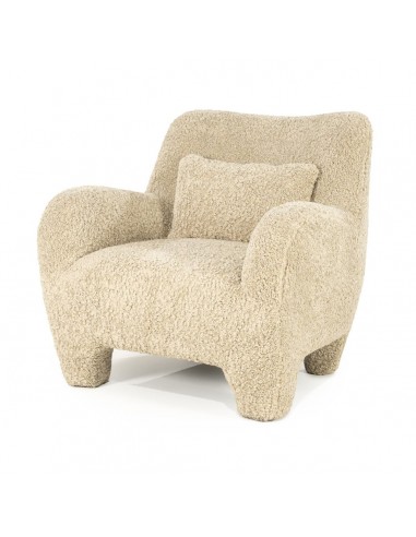 Lænestol Polyester Teddy Plys H81 Taupe