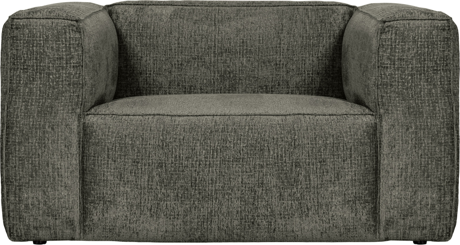 Lænestol Woood Bean Mørkegrå Strukturfløjl H74xb98xl146