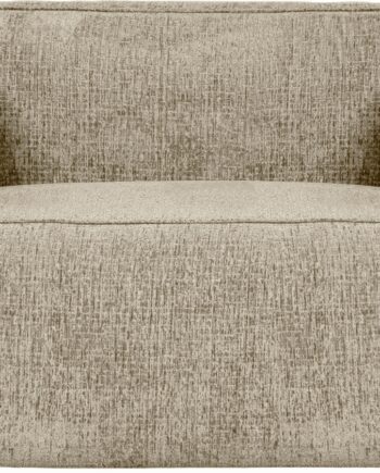 Lænestol Woood Bean Polstret Strukturvelour Creme H74 B98 L146