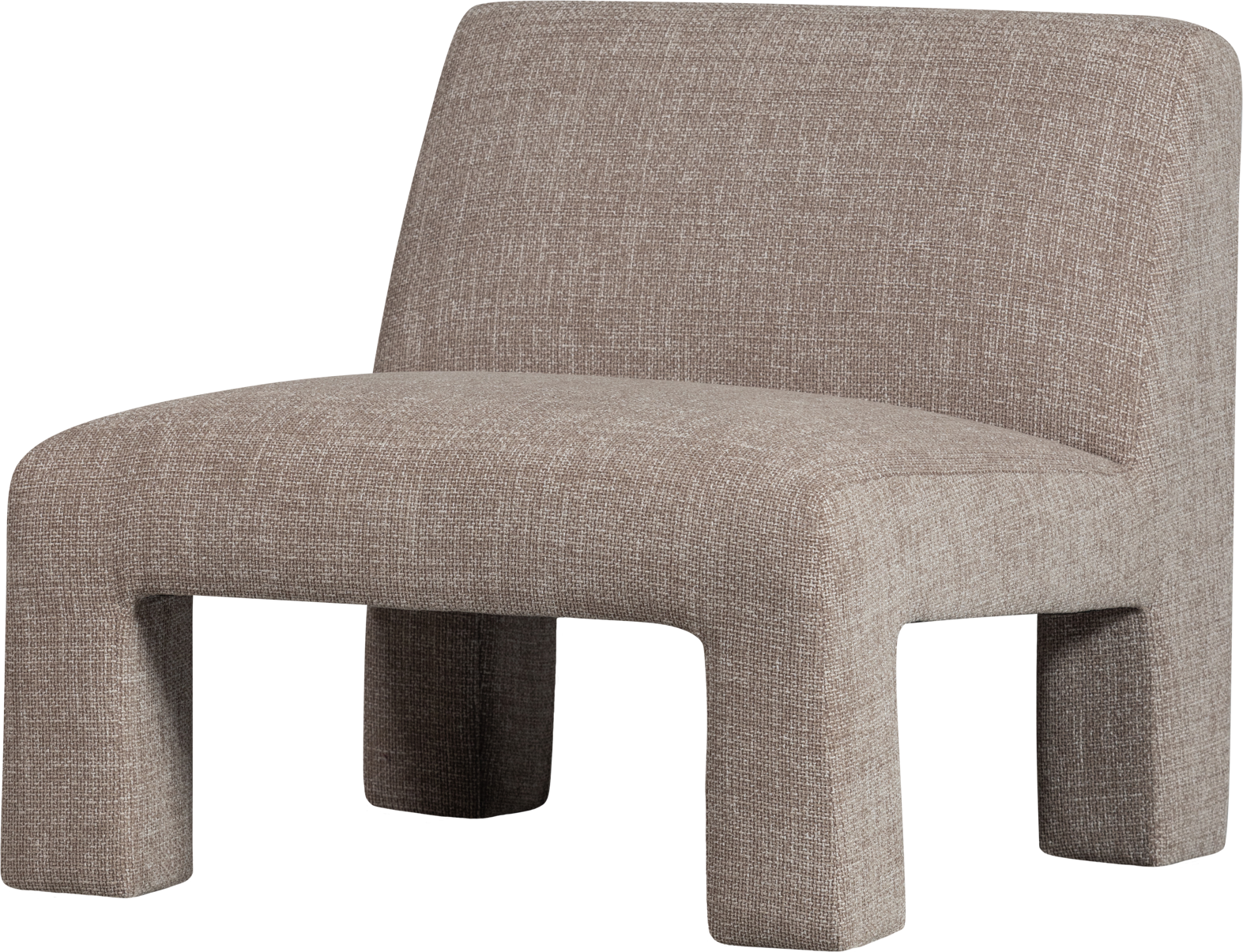 Lænestol Woood Collection Lavid Natur Polyester H73 B74 D84