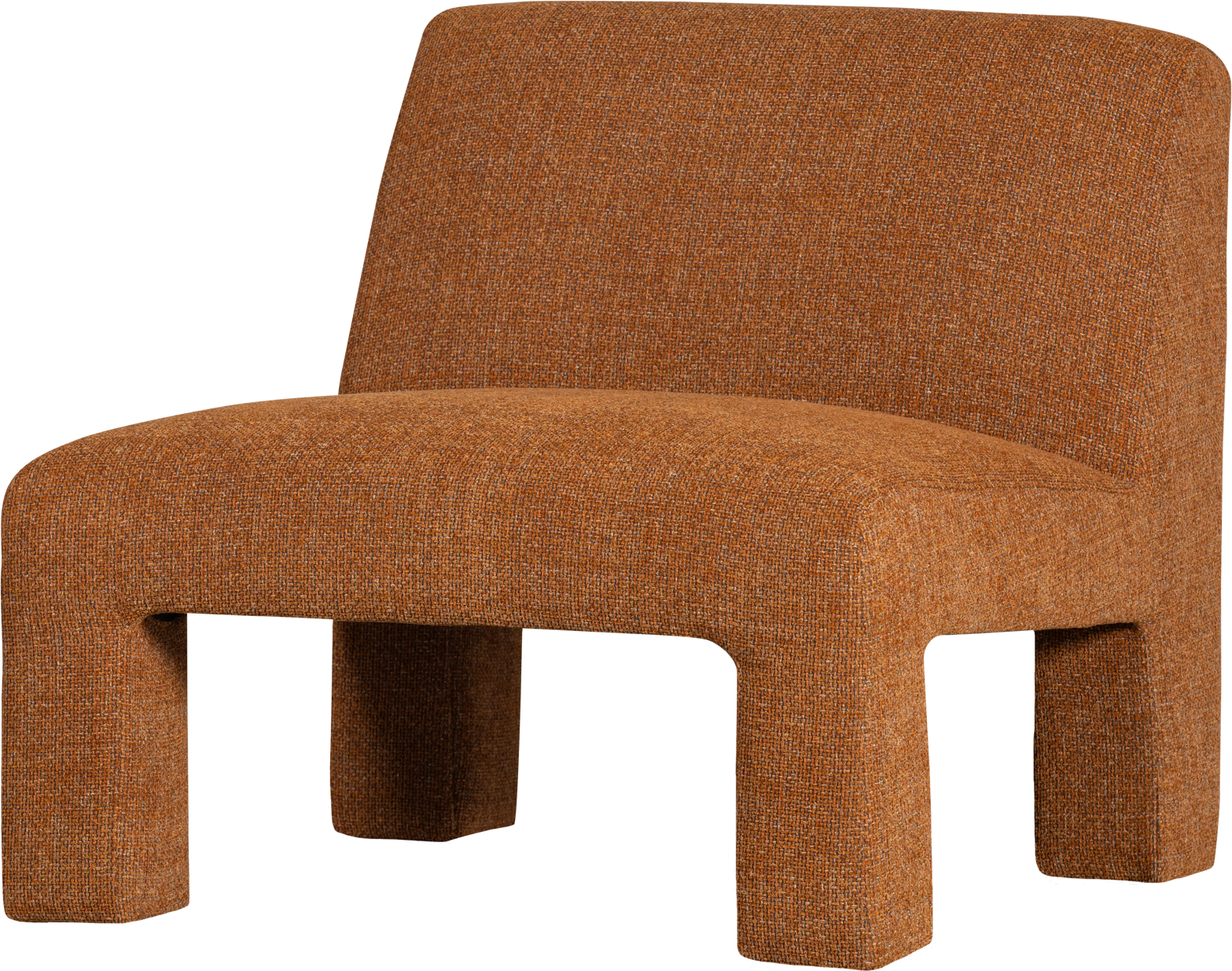 Lænestol Woood Collection Lavid Rust Melange Polyester Med Teflon H73 B74 D84