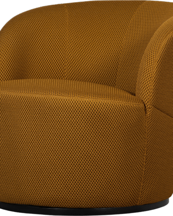 Lænestol Woood Serra Rustfarvet Polyester Struktur Kompakt Drejefod H68xb77xd70