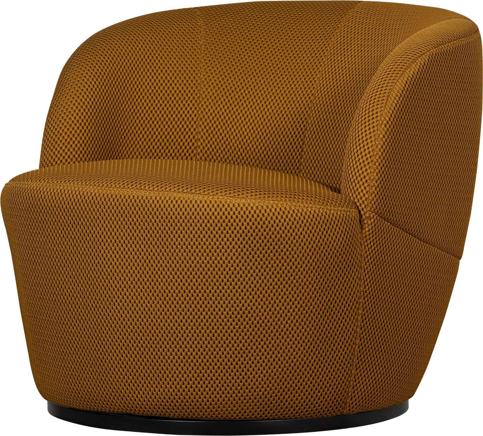 Lænestol Woood Serra Rustfarvet Polyester Struktur Kompakt Drejefod H68xb77xd70